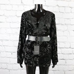 1980's Vintage Velour and Mess Long Sleeve Shirt